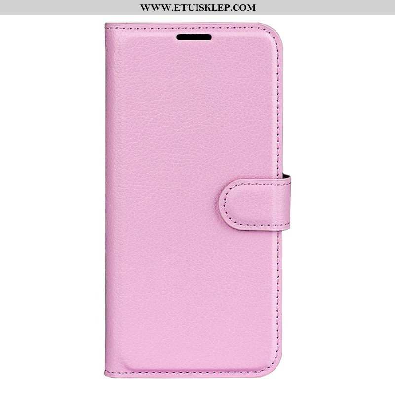 Etui Folio do Google Pixel 7 Klasyczna Sztuczna Skóra Liczi